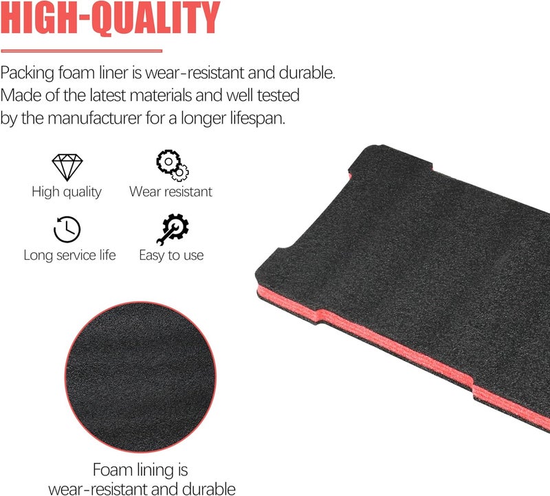 Yehtta Packout Foam Insert Fits for Milwau-kee 48-22-8435 Foam Packout Insert and Tool Box 2 Piece - Image 4